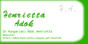 henrietta adok business card